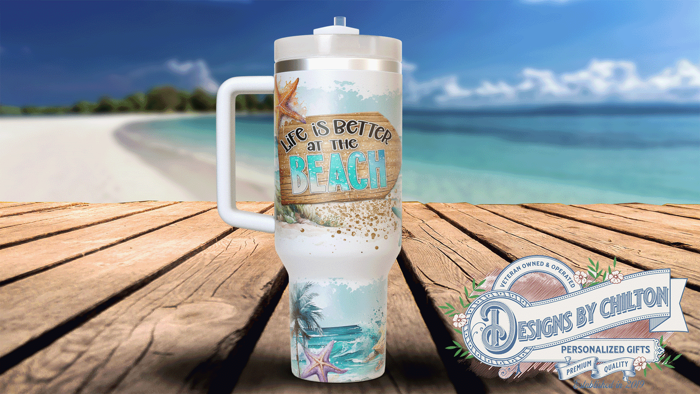 40oz Beach Life Tumbler