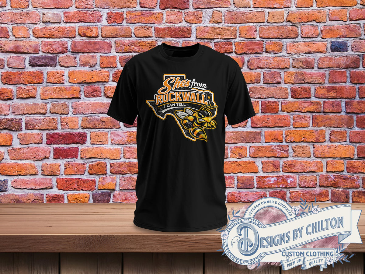 She is from Rockwall yellowjacket t-shirt